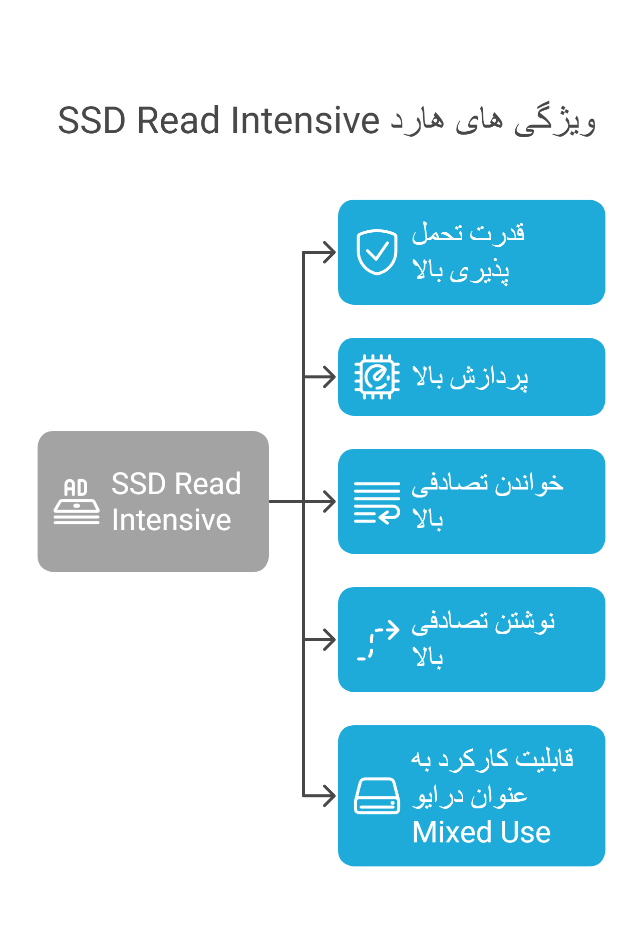 ویژگی هارد SSD Read Intensive 